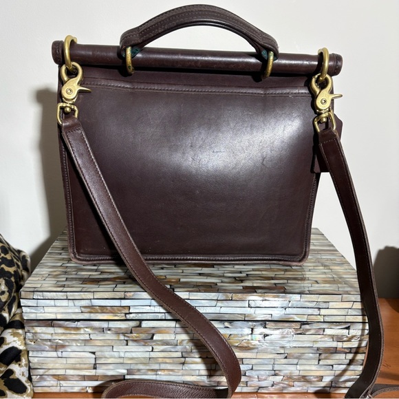 Vintage Coach Willis Brown Leather Satchel Crossbody - Picture 2 of 7